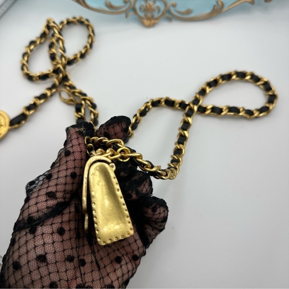 Anthropologie Mini Double Chain Charm Belt/Bag - Picture 3 of 15